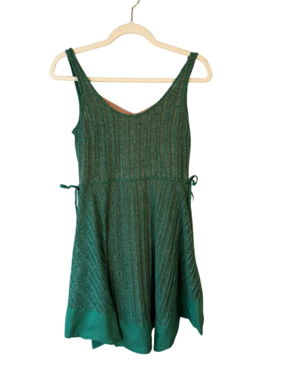 Tracy Reese x Anthropologie Green Sleeveless Knit Fit-and-Flare Dress Size XS - Picture 2 of 12